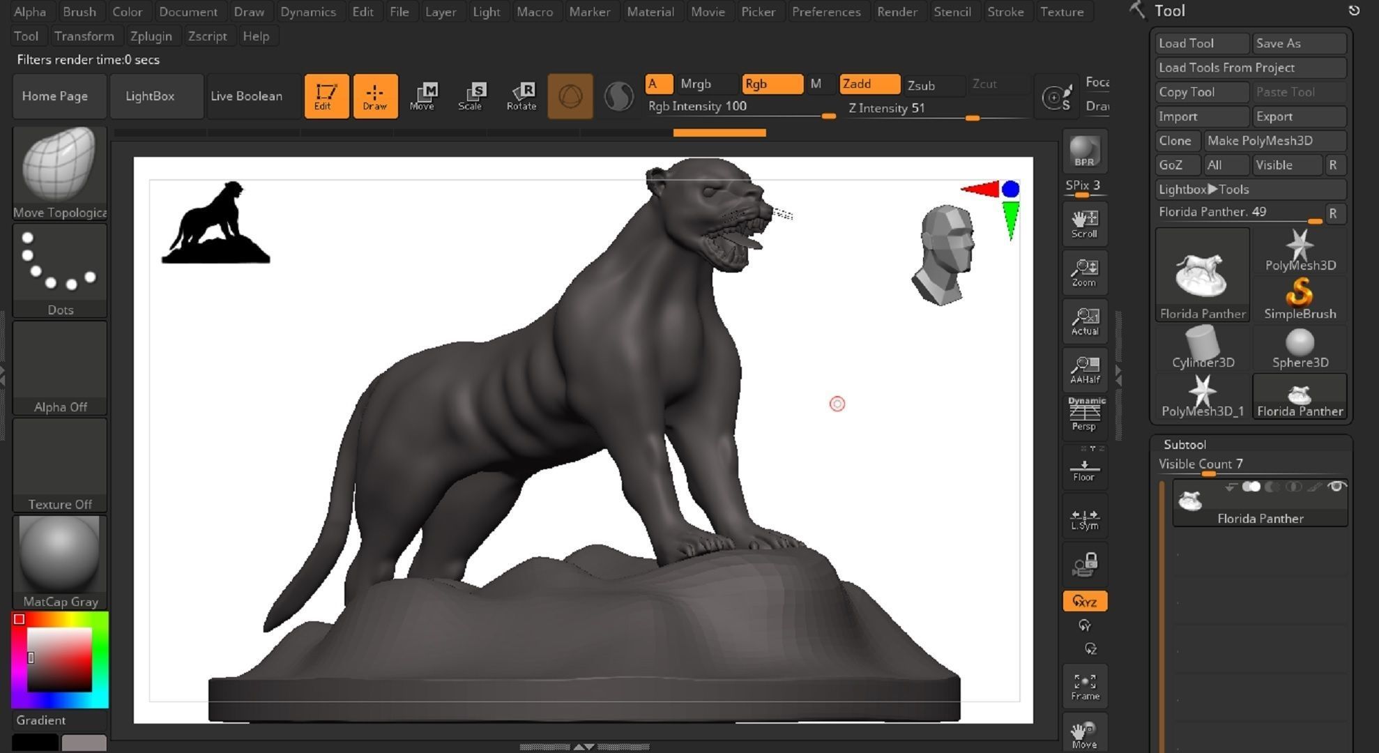 Florida Panther 3D model_11