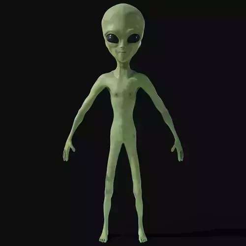 Realistic Alien 4k Rigged Low Poly Low-poly 3D model Realistic Alien 4k Rigged Low Poly Low-poly 3D model