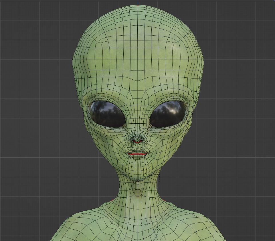 Realistic Alien 4k Rigged Low Poly Low-poly 3D model_7
