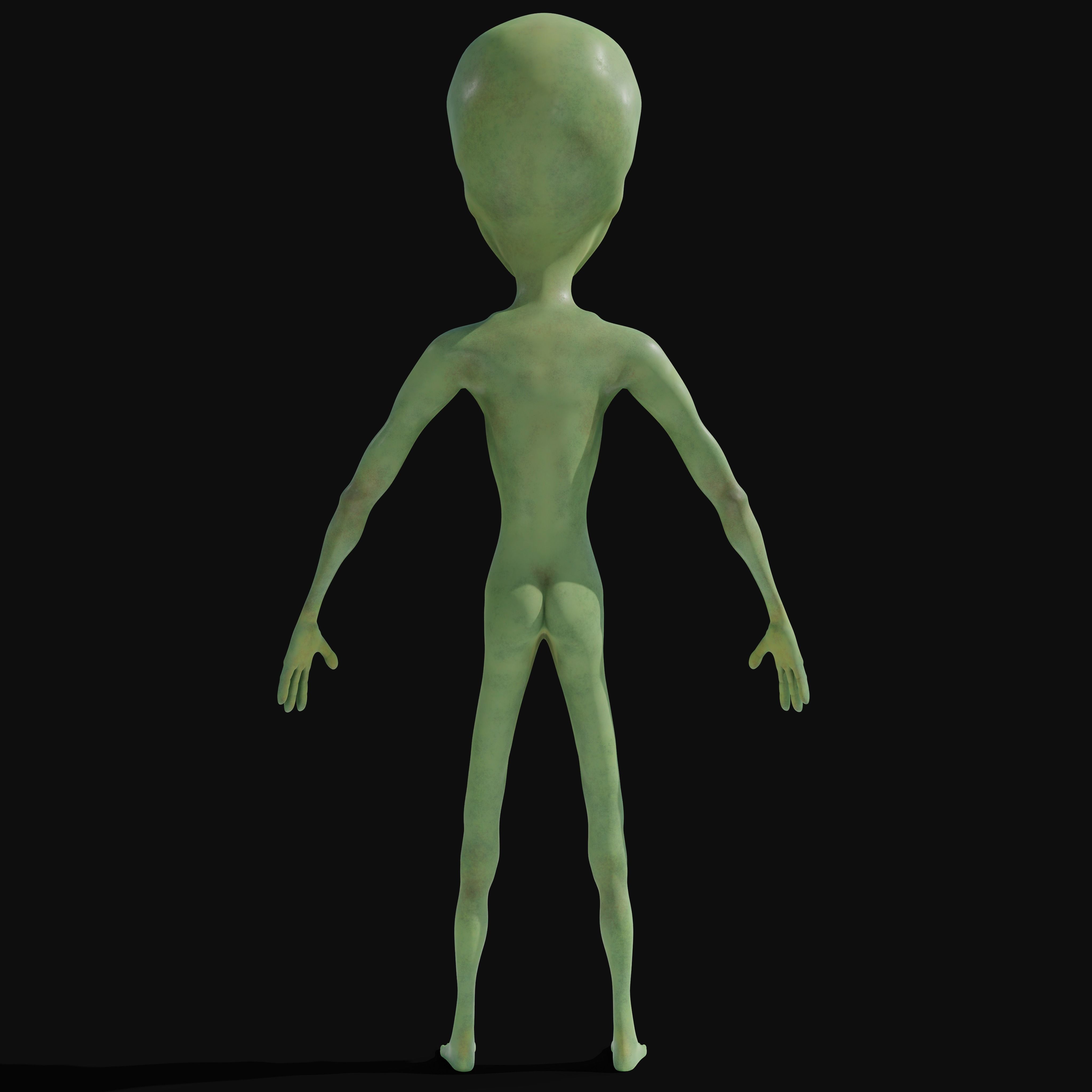Realistic Alien 4k Rigged Low Poly Low-poly 3D model_3