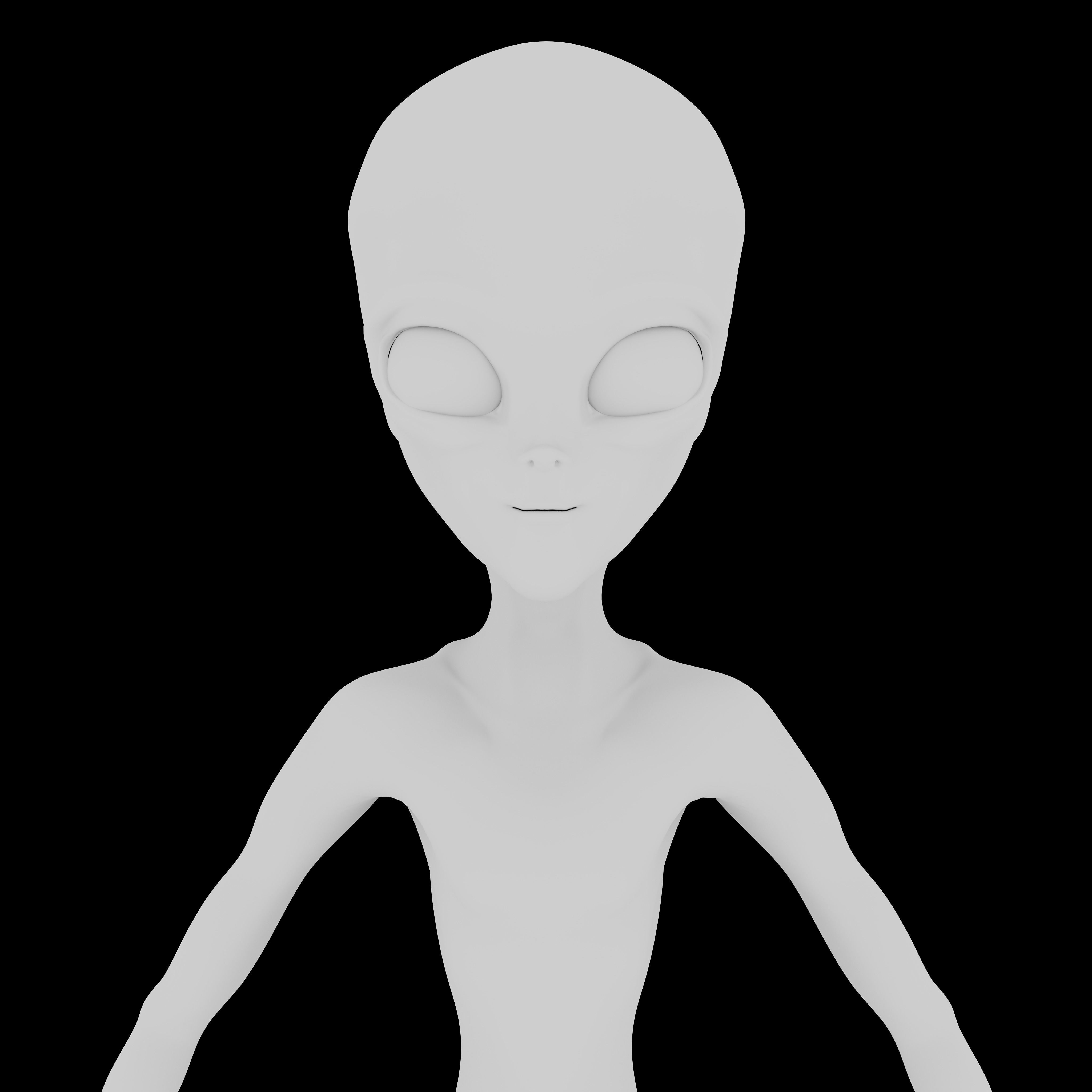 Realistic Alien 4k Rigged Low Poly Low-poly 3D model_8