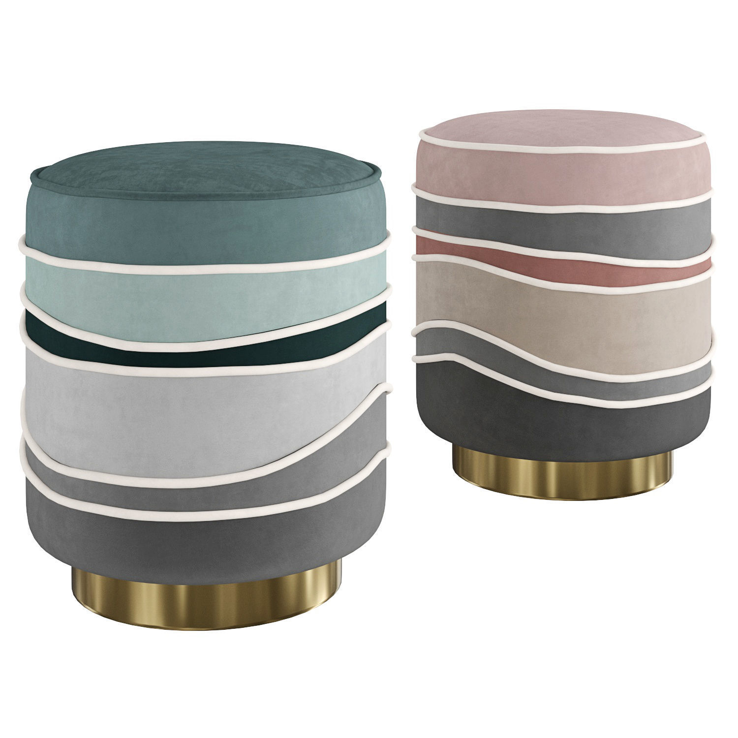 Pouf Charisse 3D model_4