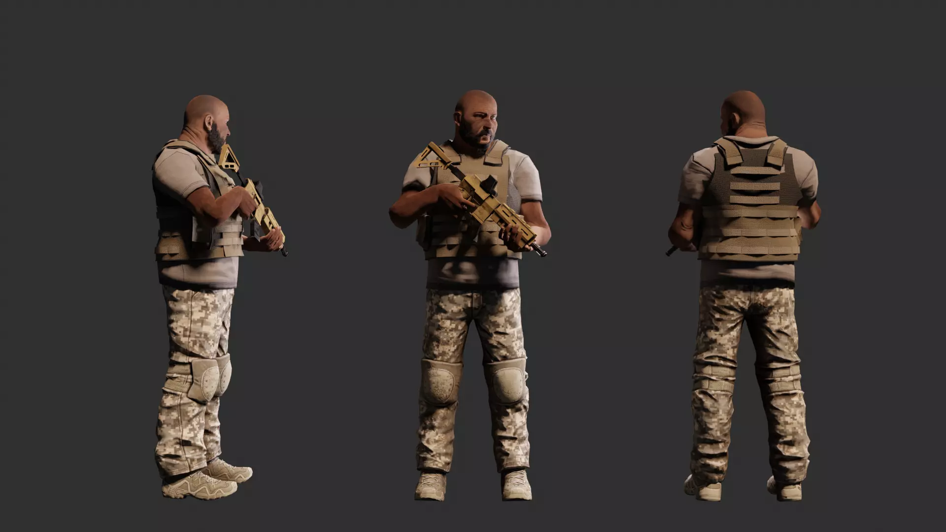 Soldier man 3D model_0
