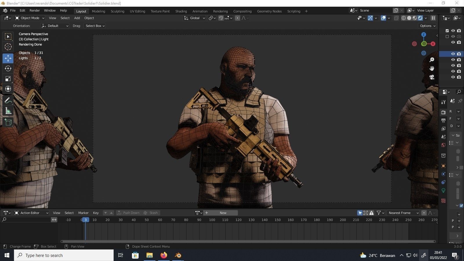 Soldier man 3D model_4