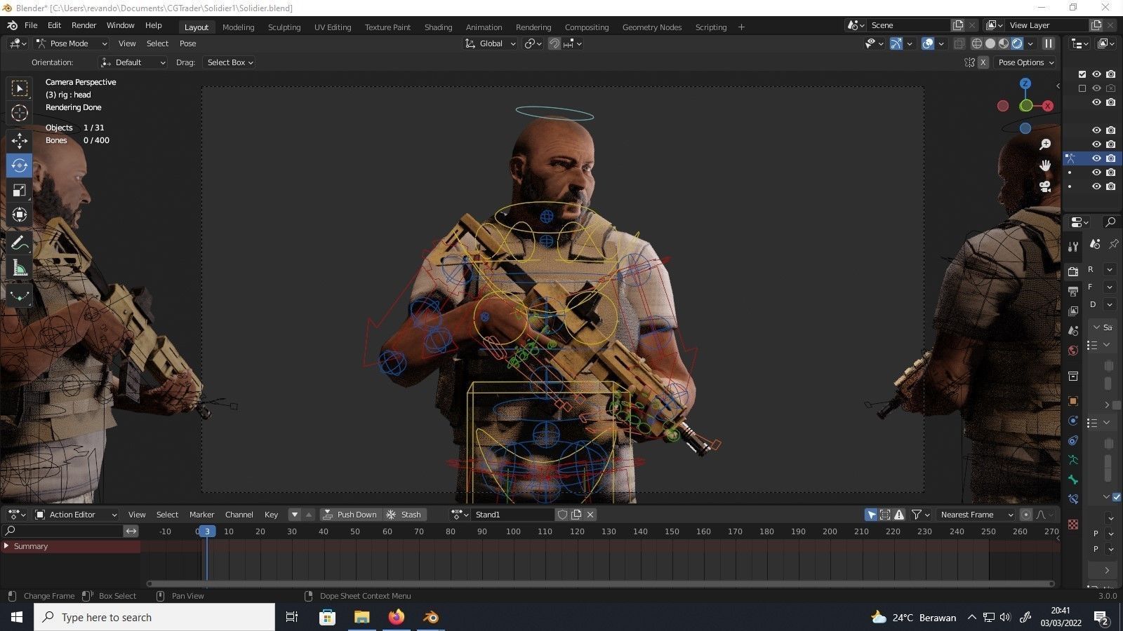Soldier man 3D model_5