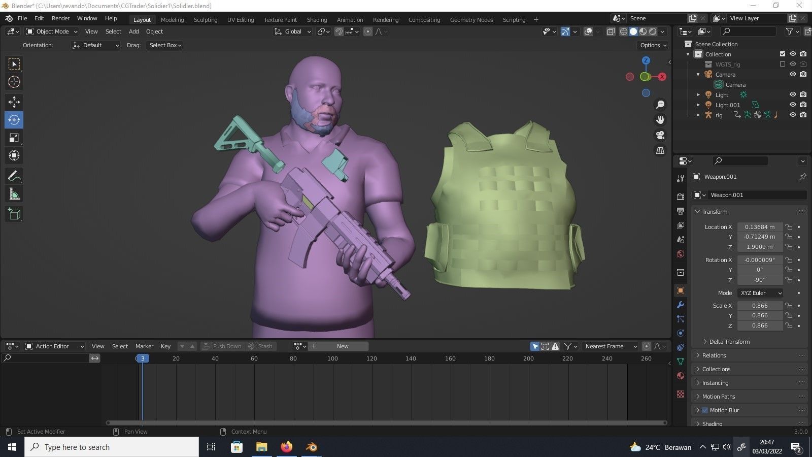 Soldier man 3D model_9