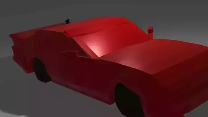 low poly car