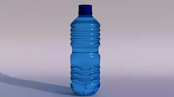 High poly water bottle 3d model 