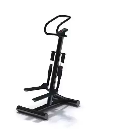 Step Excersice Machine Black Metal Digital Screen Home Gym 3D model