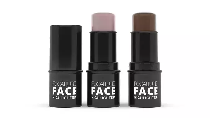 Lipstick ocule face highlighter 3D model