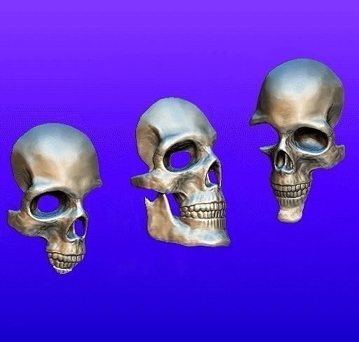 Skull wall ornament 3D print model