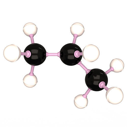 Propane Molecule Low-poly 3D model