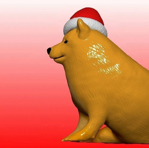 Christmas cheems 3D print model_3
