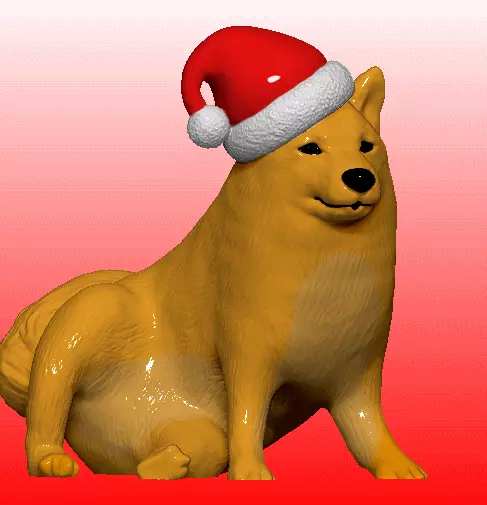 Christmas cheems 3D print model_0