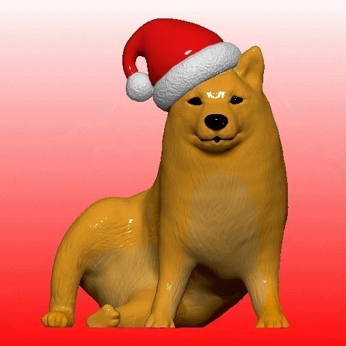 Christmas cheems 3D print model_2