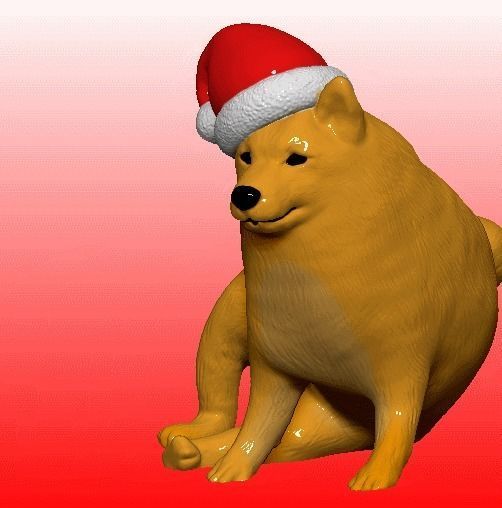 Christmas cheems 3D print model_1