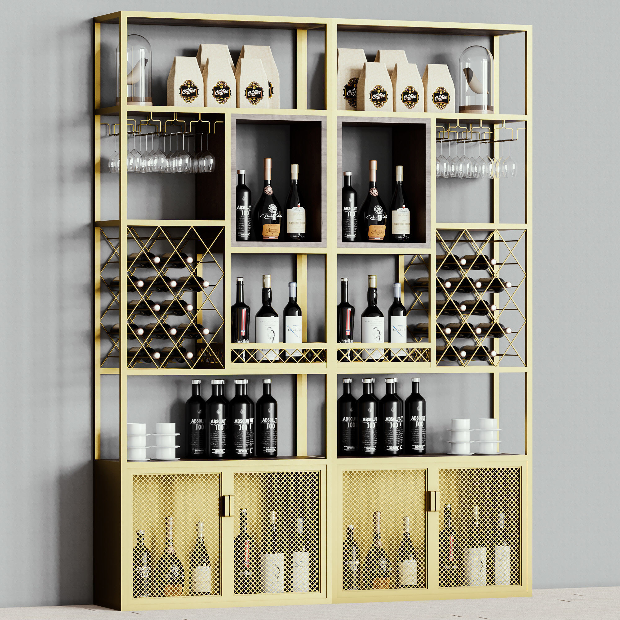 Homary Industrial Rack 3D model_5