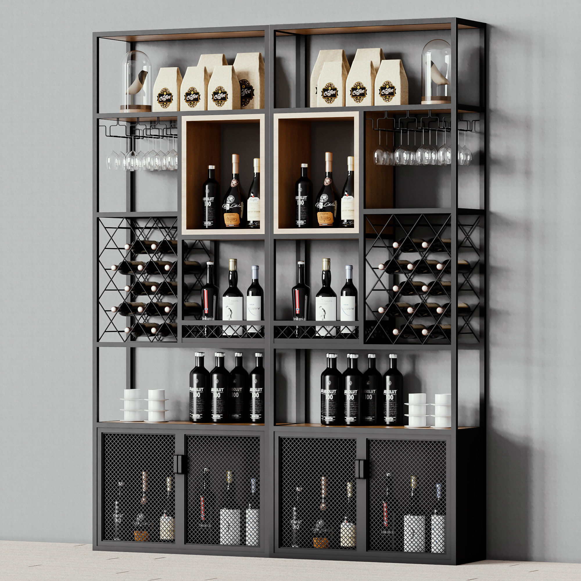 Homary Industrial Rack 3D model_2