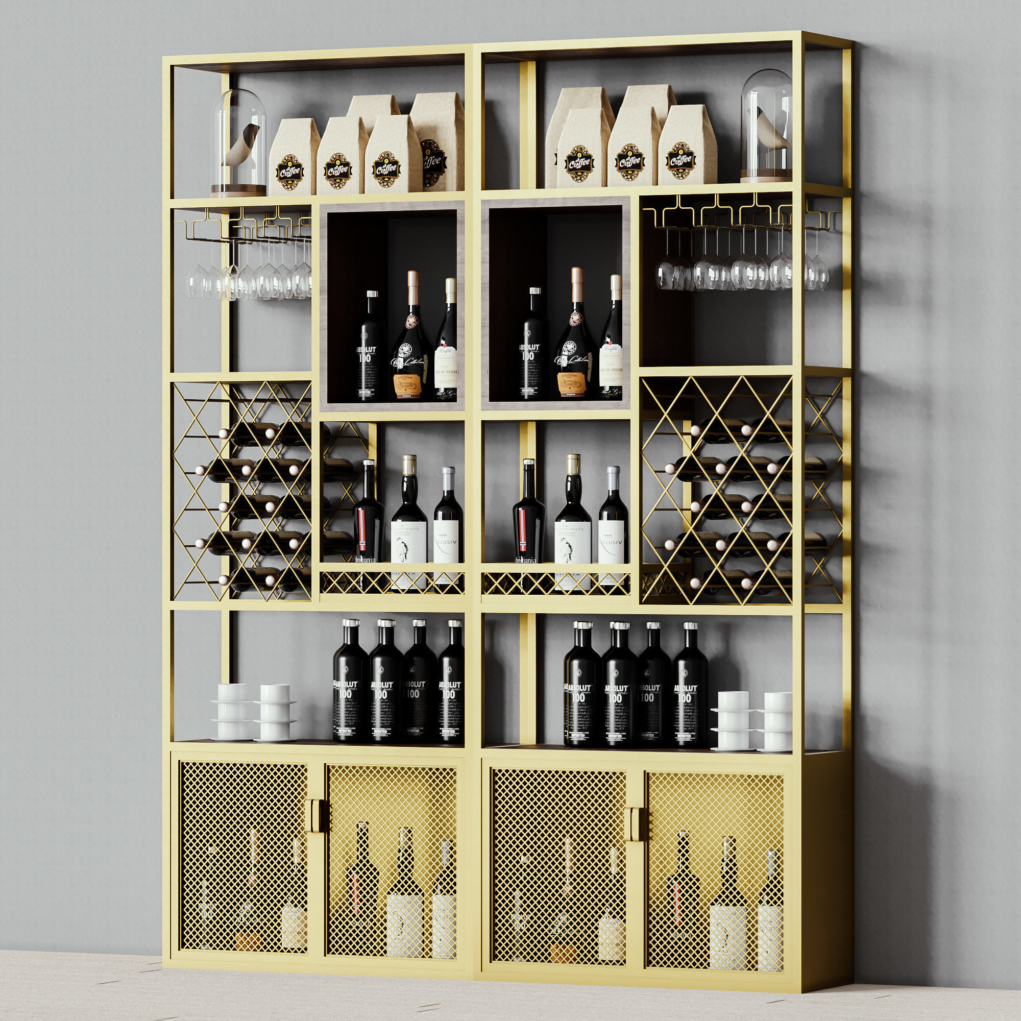 Homary Industrial Rack 3D model_3