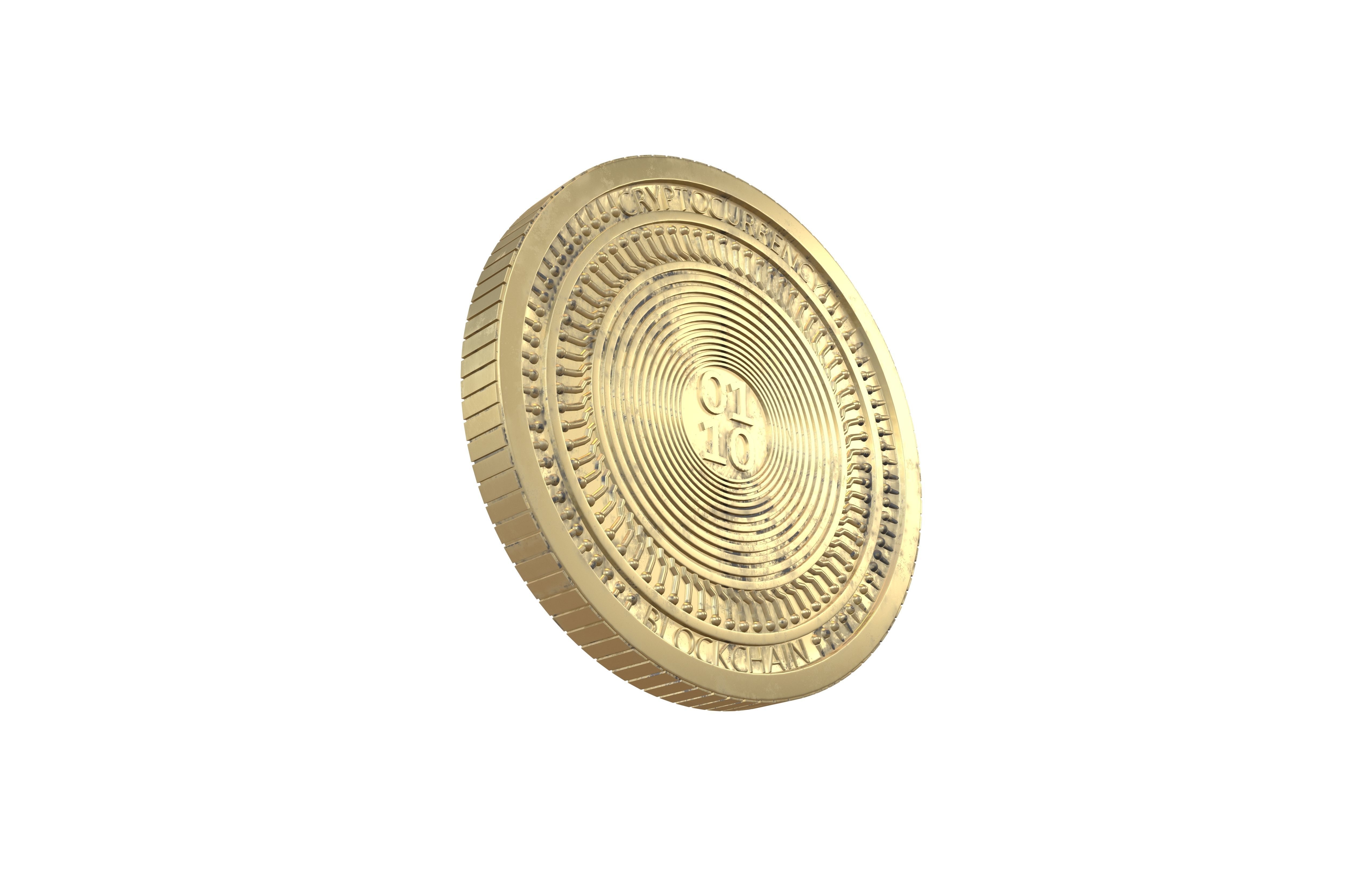 Binance Coin v4 002 Low-poly 3D model_4