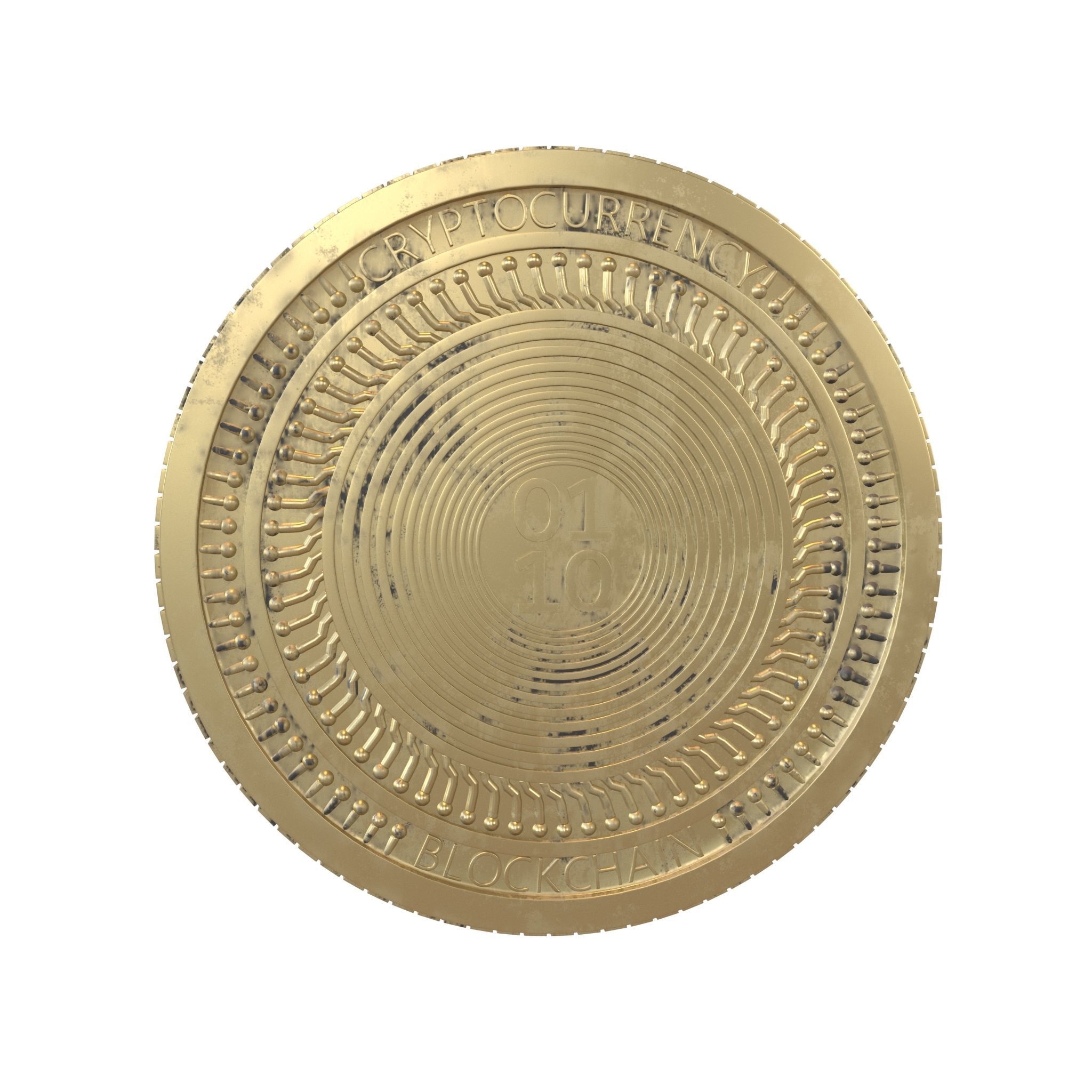Binance Coin v4 002 Low-poly 3D model_7