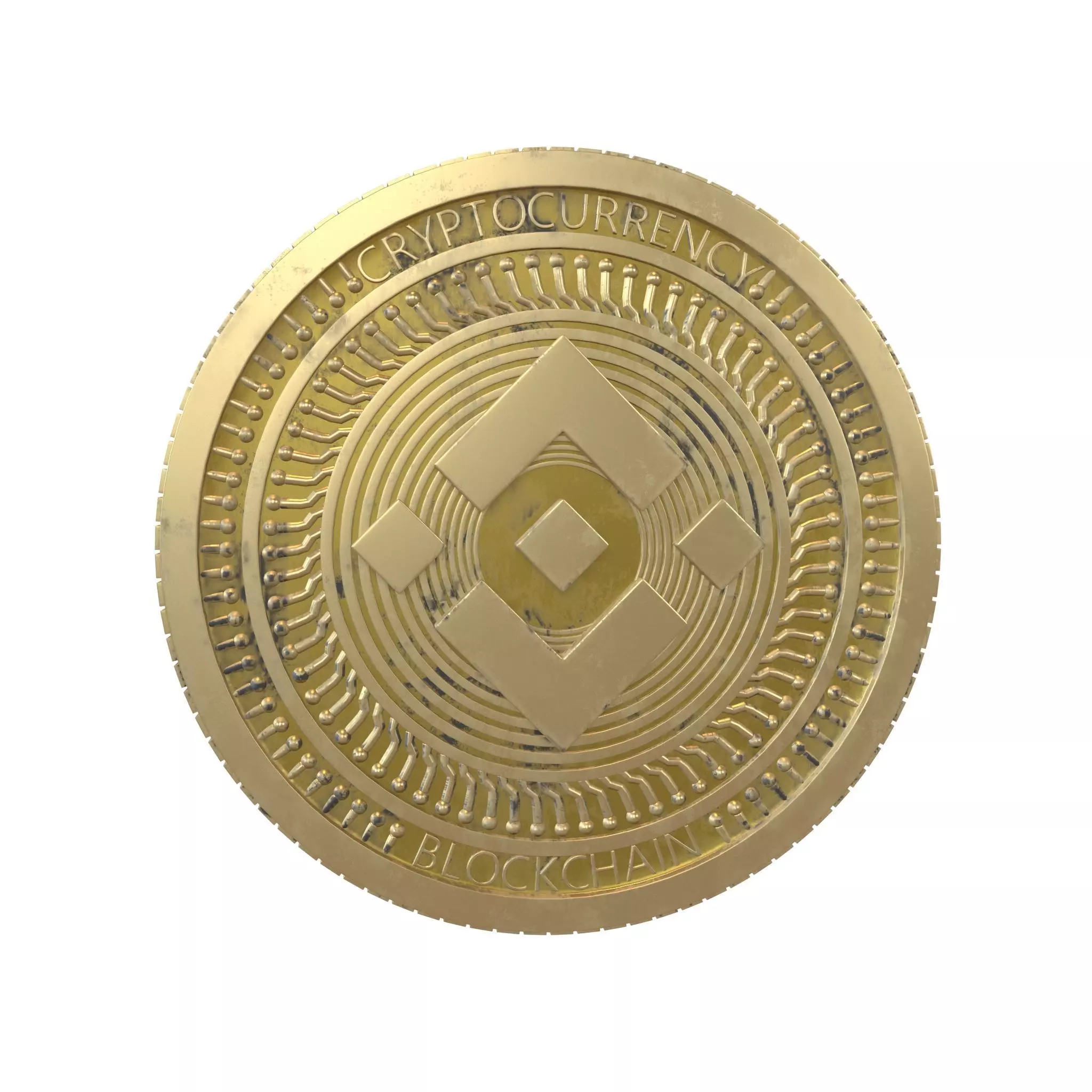 Binance Coin v4 002 Low-poly 3D model_0