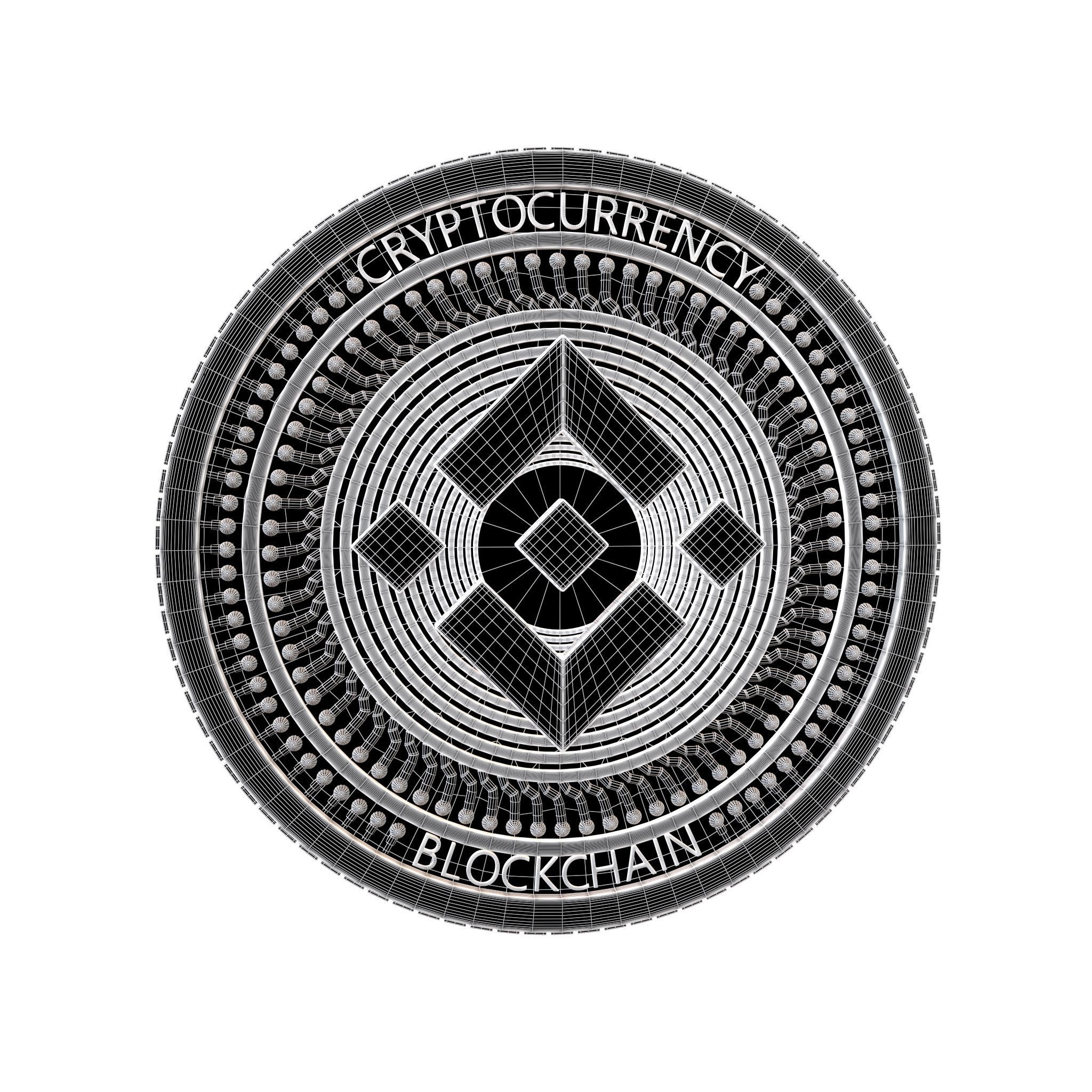 Binance Coin v4 002 Low-poly 3D model_11
