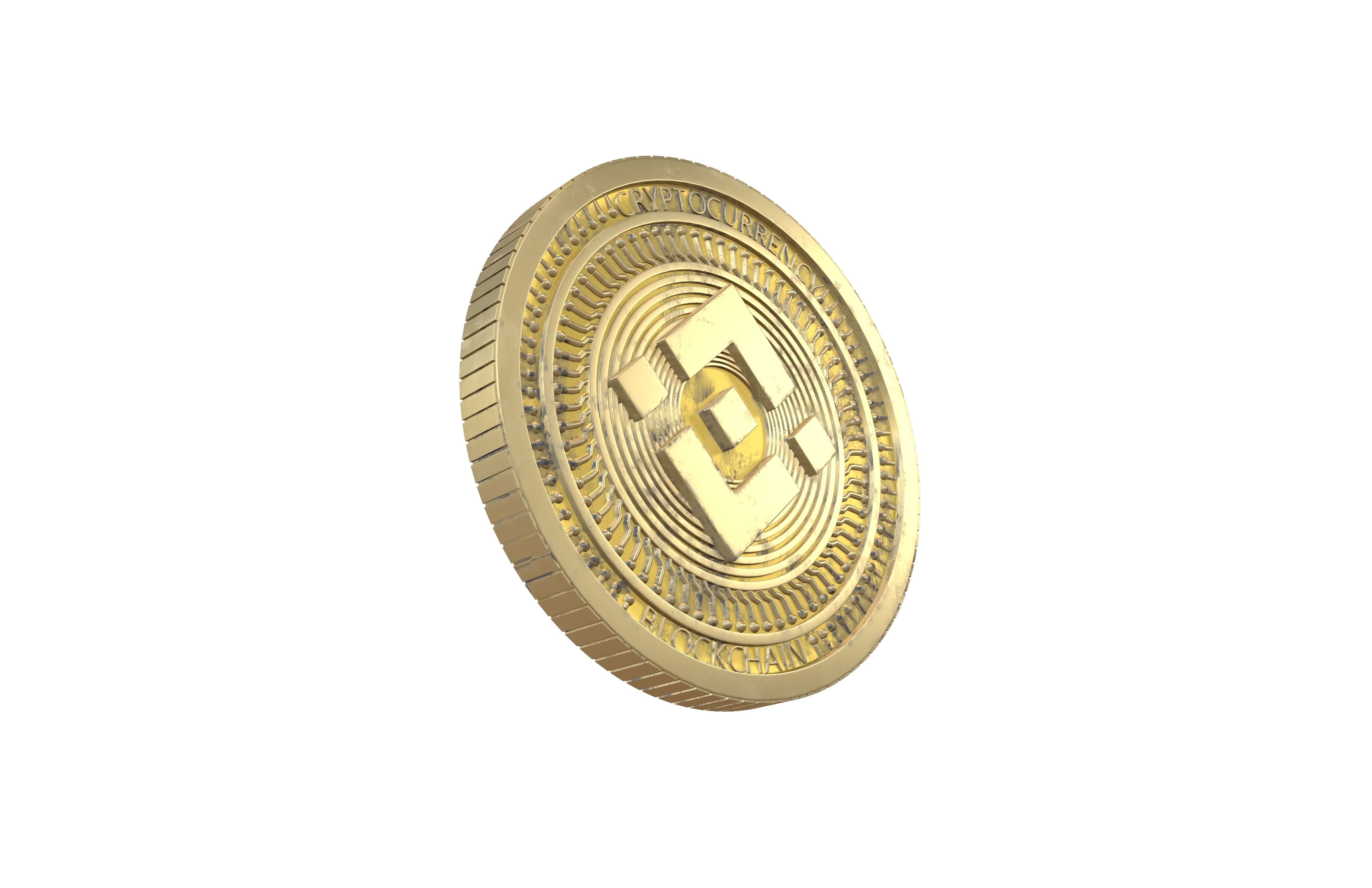 Binance Coin v4 002 Low-poly 3D model_3