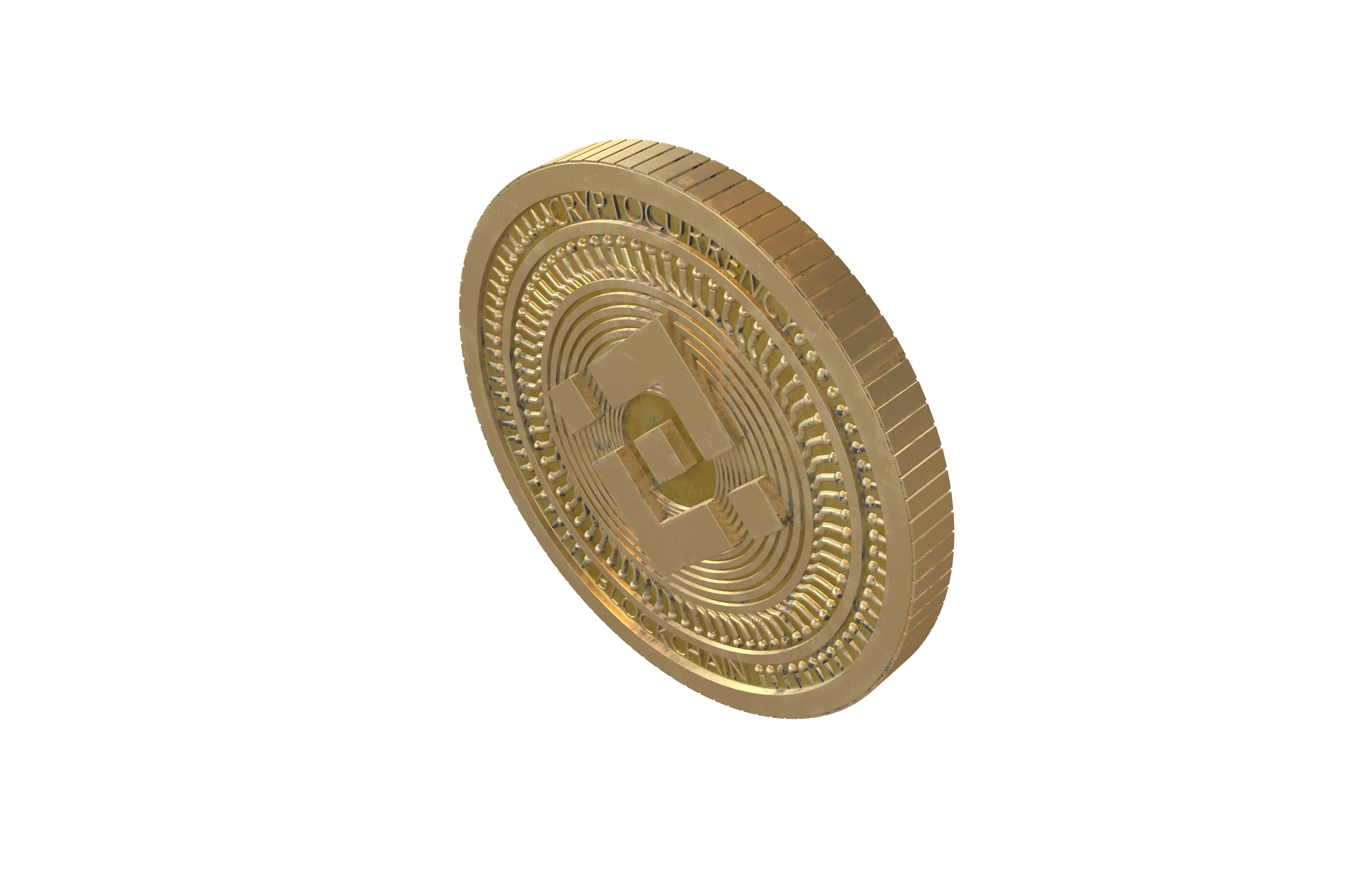 Binance Coin v4 002 Low-poly 3D model_2