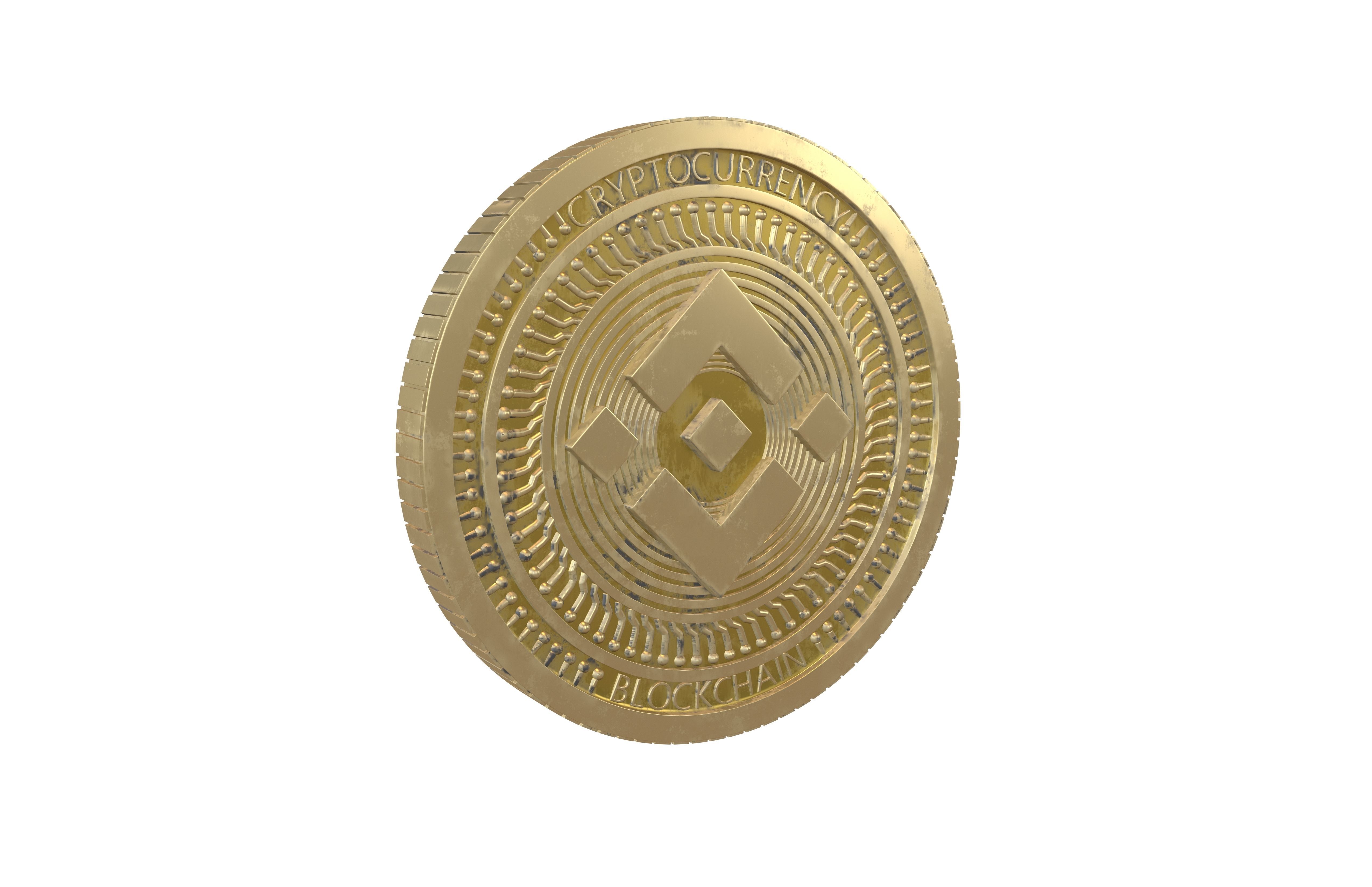 Binance Coin v4 002 Low-poly 3D model_1