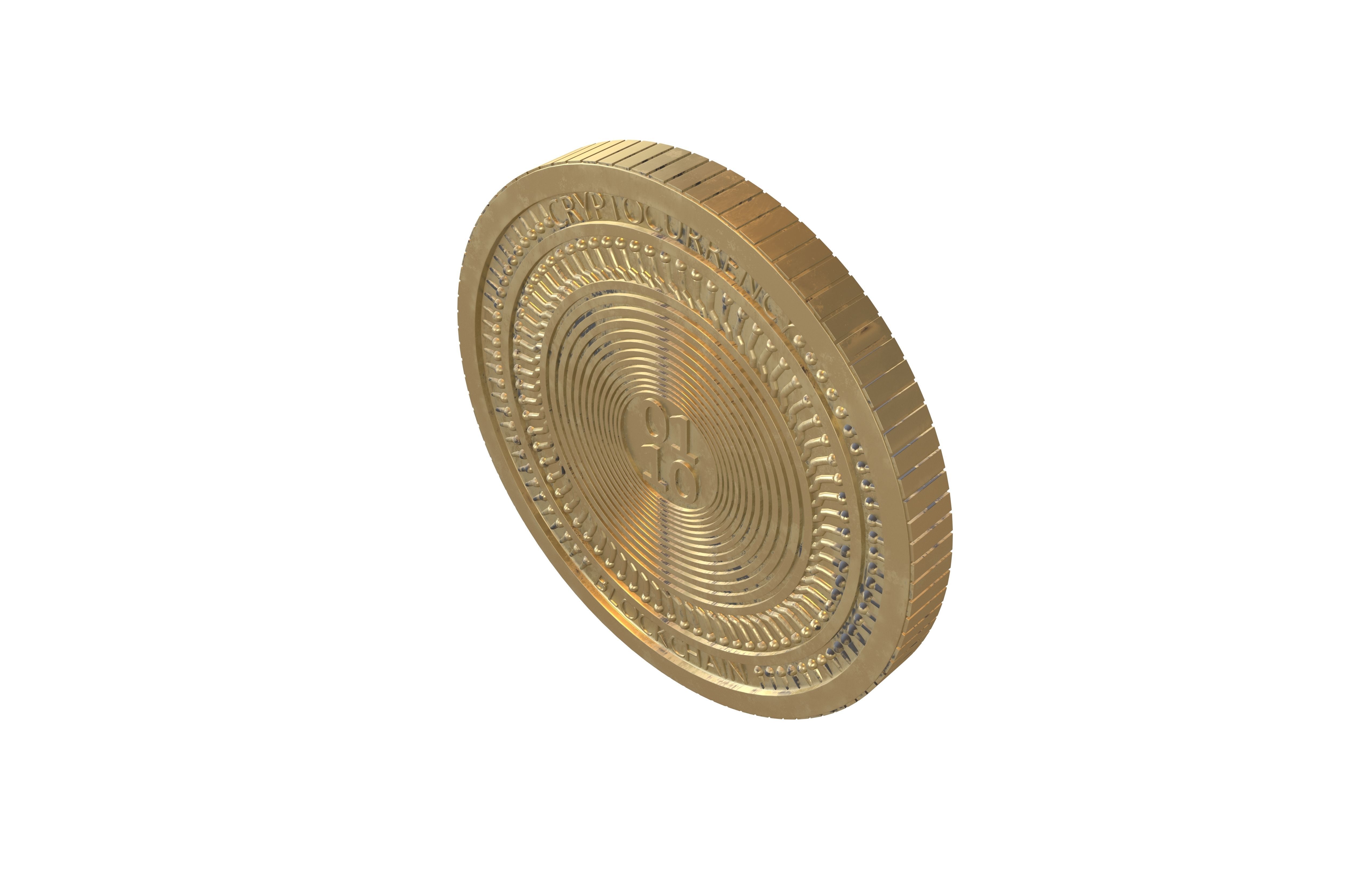 Binance Coin v4 002 Low-poly 3D model_5