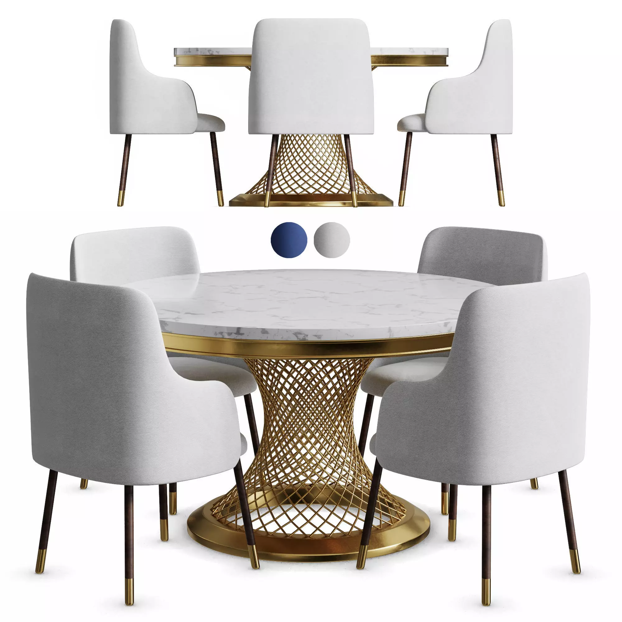 Modern Dining Table 3D model_0