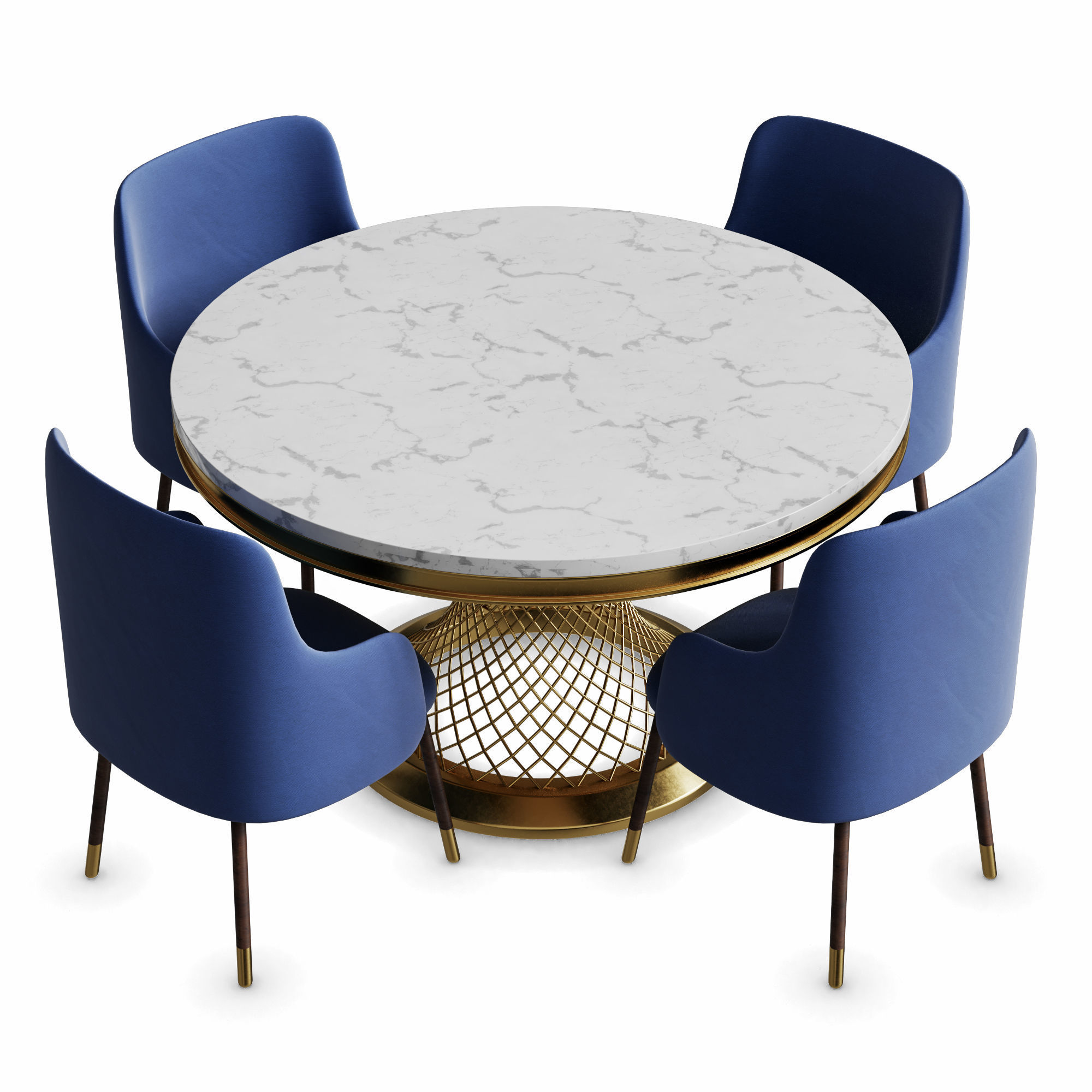 Modern Dining Table 3D model_3