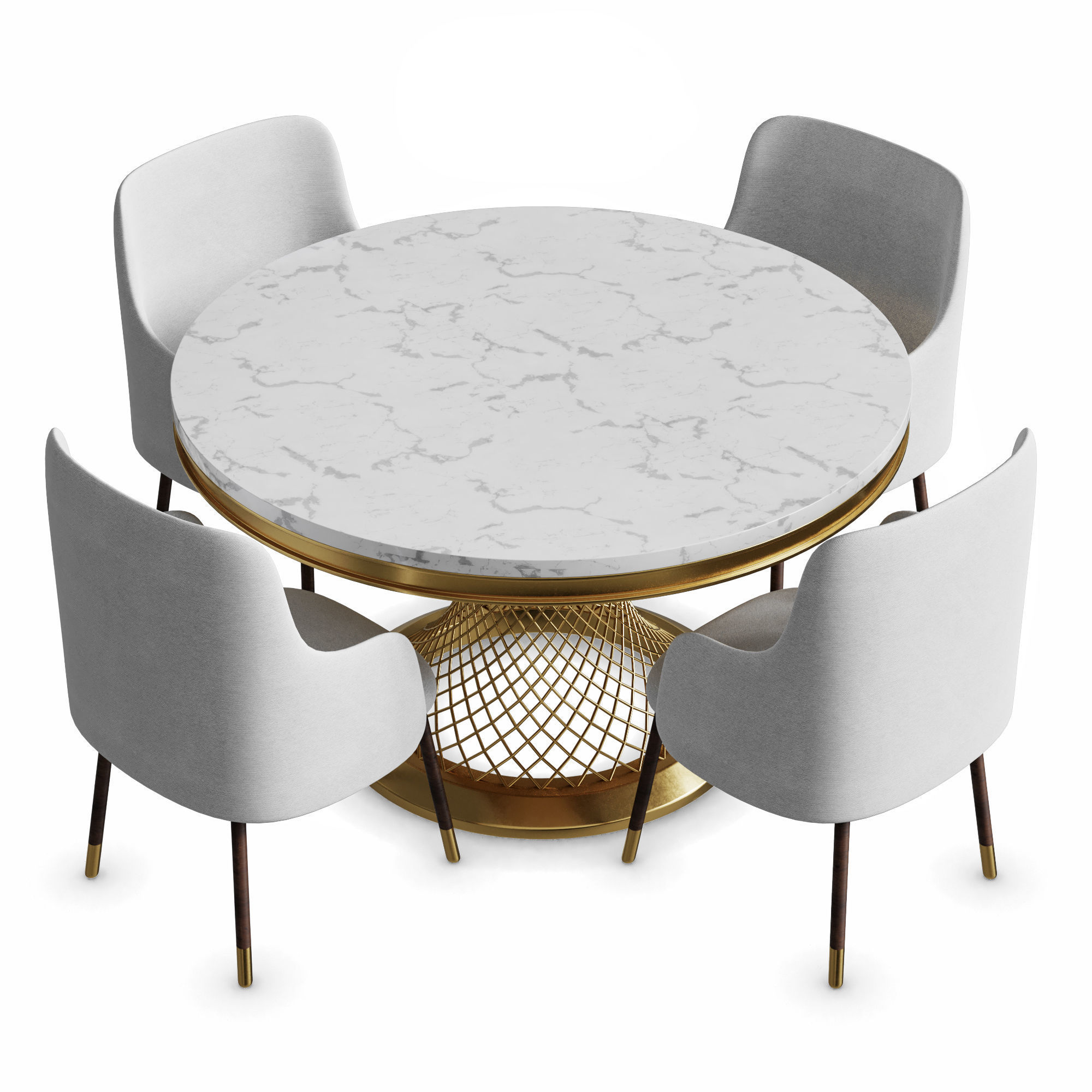Modern Dining Table 3D model_1