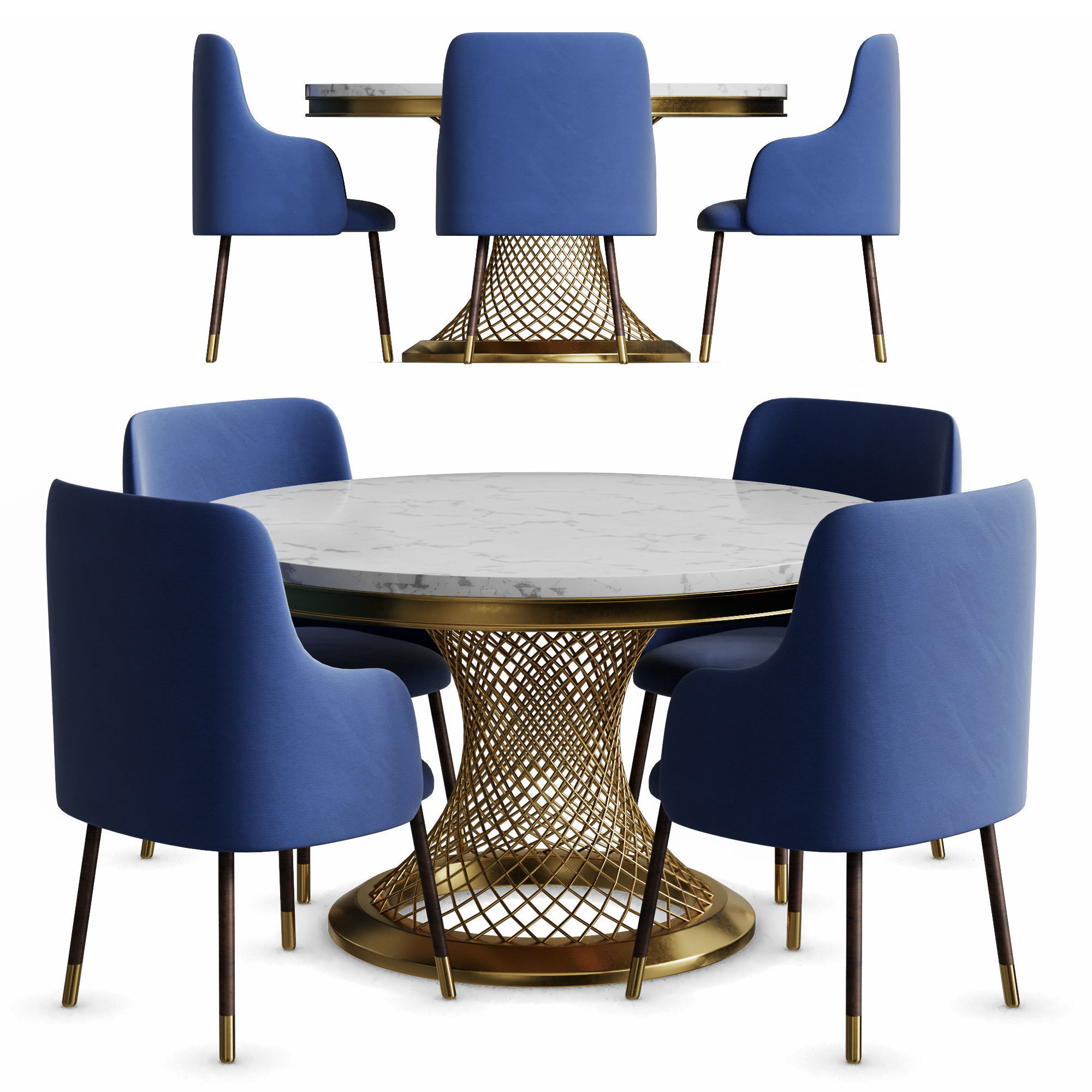 Modern Dining Table 3D model_2