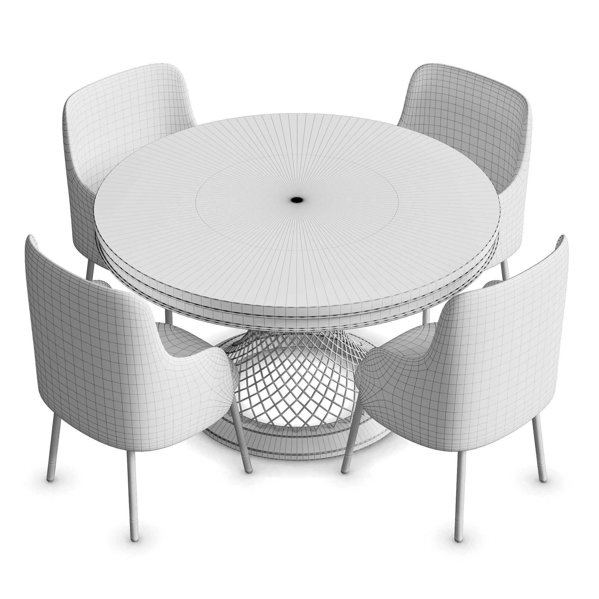 Modern Dining Table 3D model_4