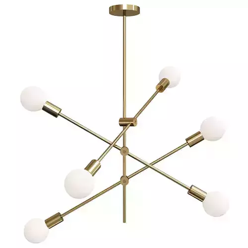 Sputnik Chandelier Fixture Minimalist Metal Bedroom Ceiling 