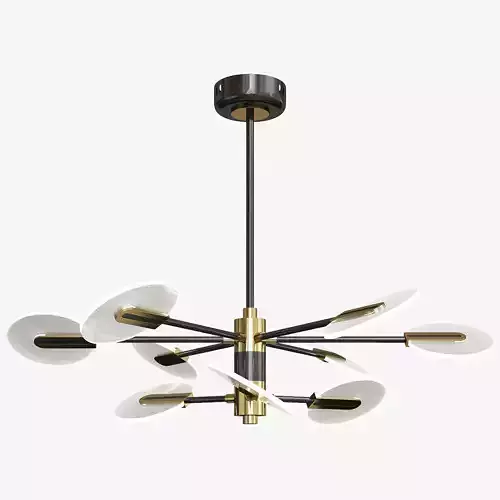 Black and Gold Sputnik Postmodern LED Acrylic Suspension Light