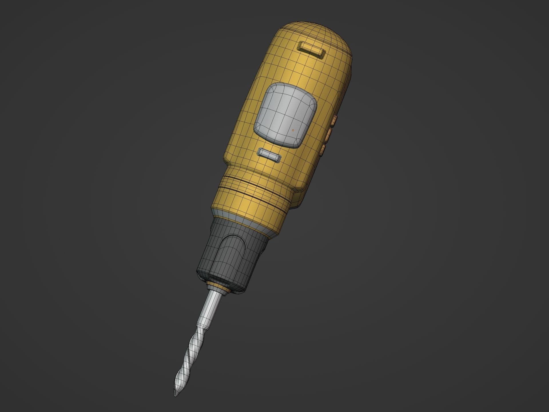Cordless Drill Low-poly 3D model_10