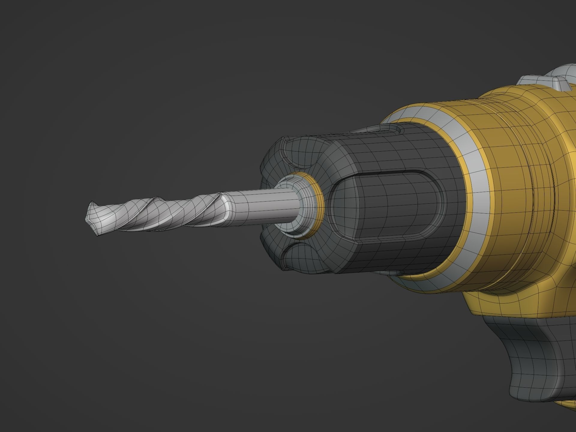 Cordless Drill Low-poly 3D model_16