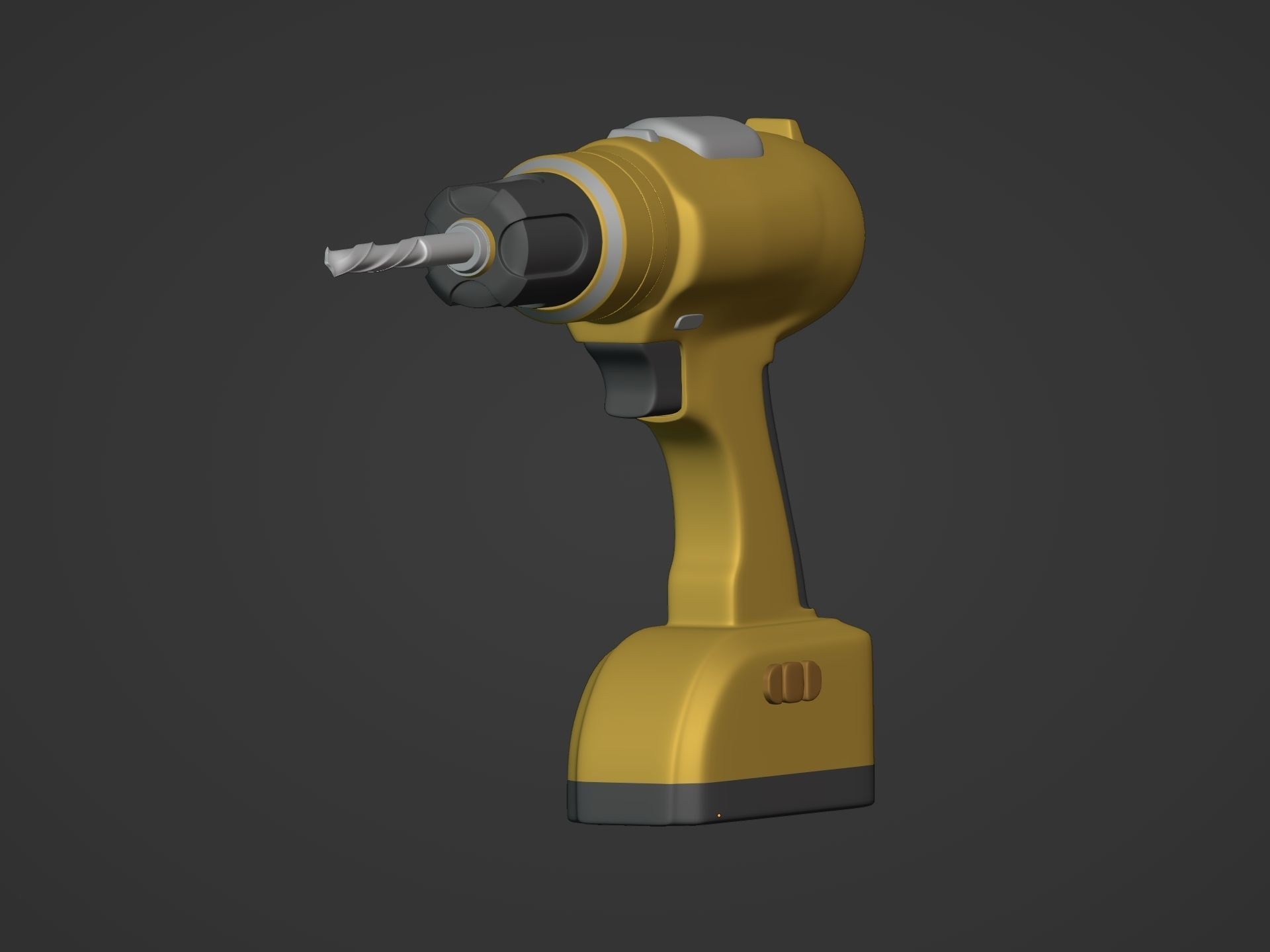 Cordless Drill Low-poly 3D model_3