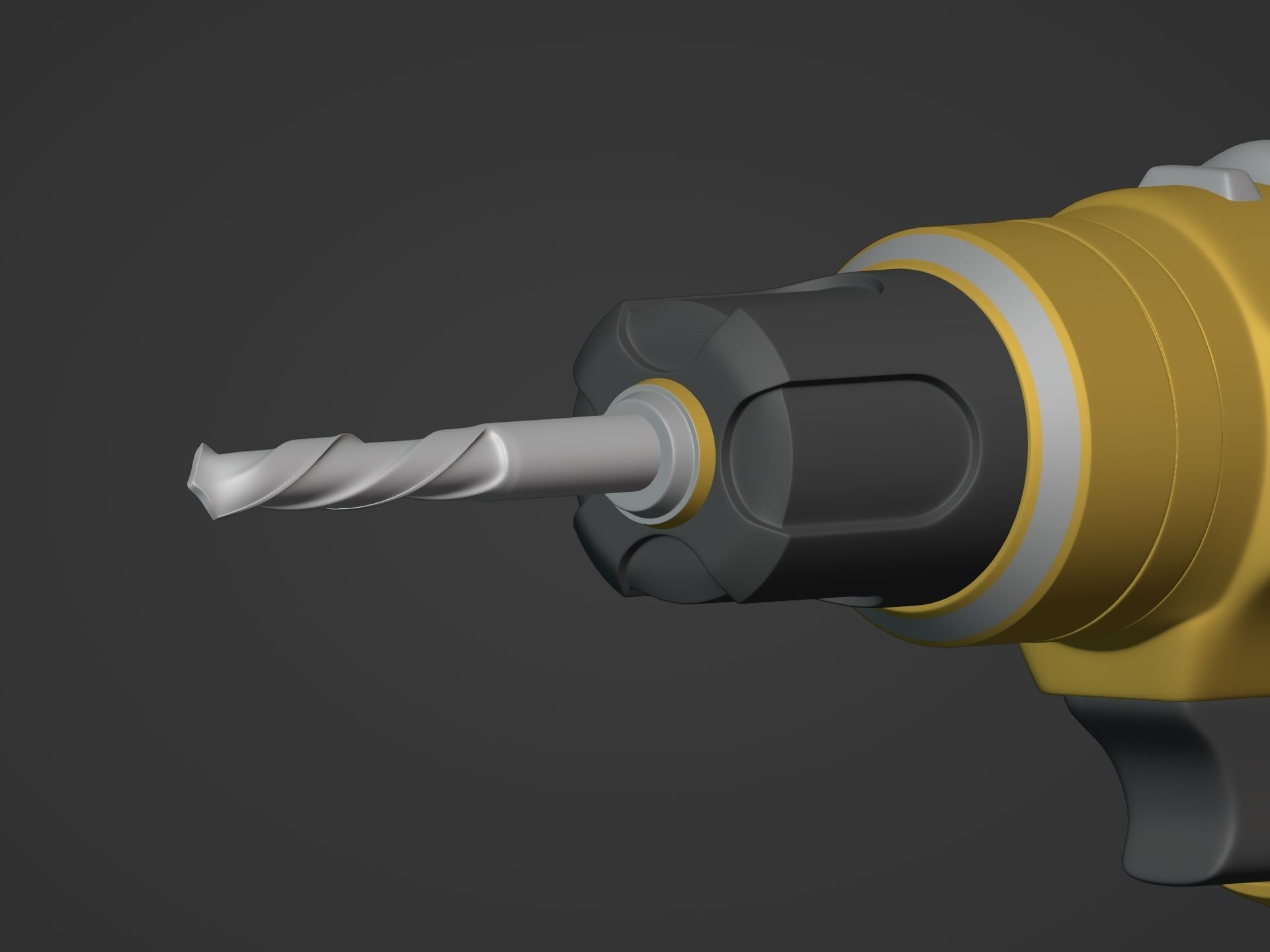 Cordless Drill Low-poly 3D model_15