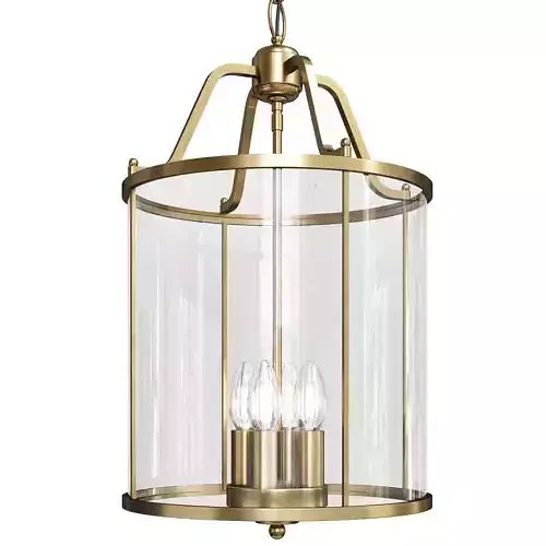 Cylinder Chandelier Light Fixture Traditional Glass Pendant