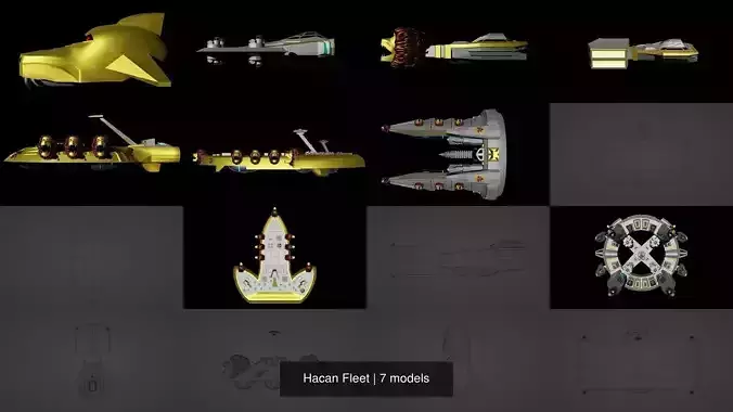 Hacan Fleet 3D Model Collection