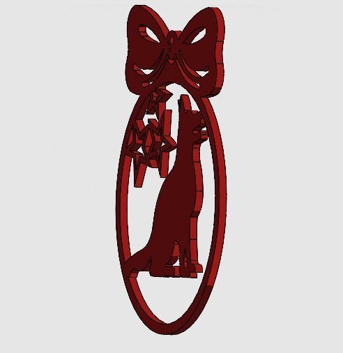 Christmas sphere german shepherd dog 3D print model_4