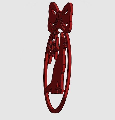 Christmas sphere german shepherd dog 3D print model_3