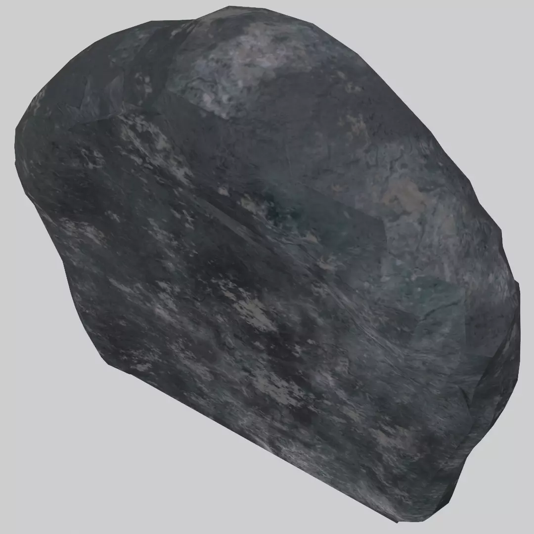 Simple Gravestone midpoly blender Low-poly 3D model_0
