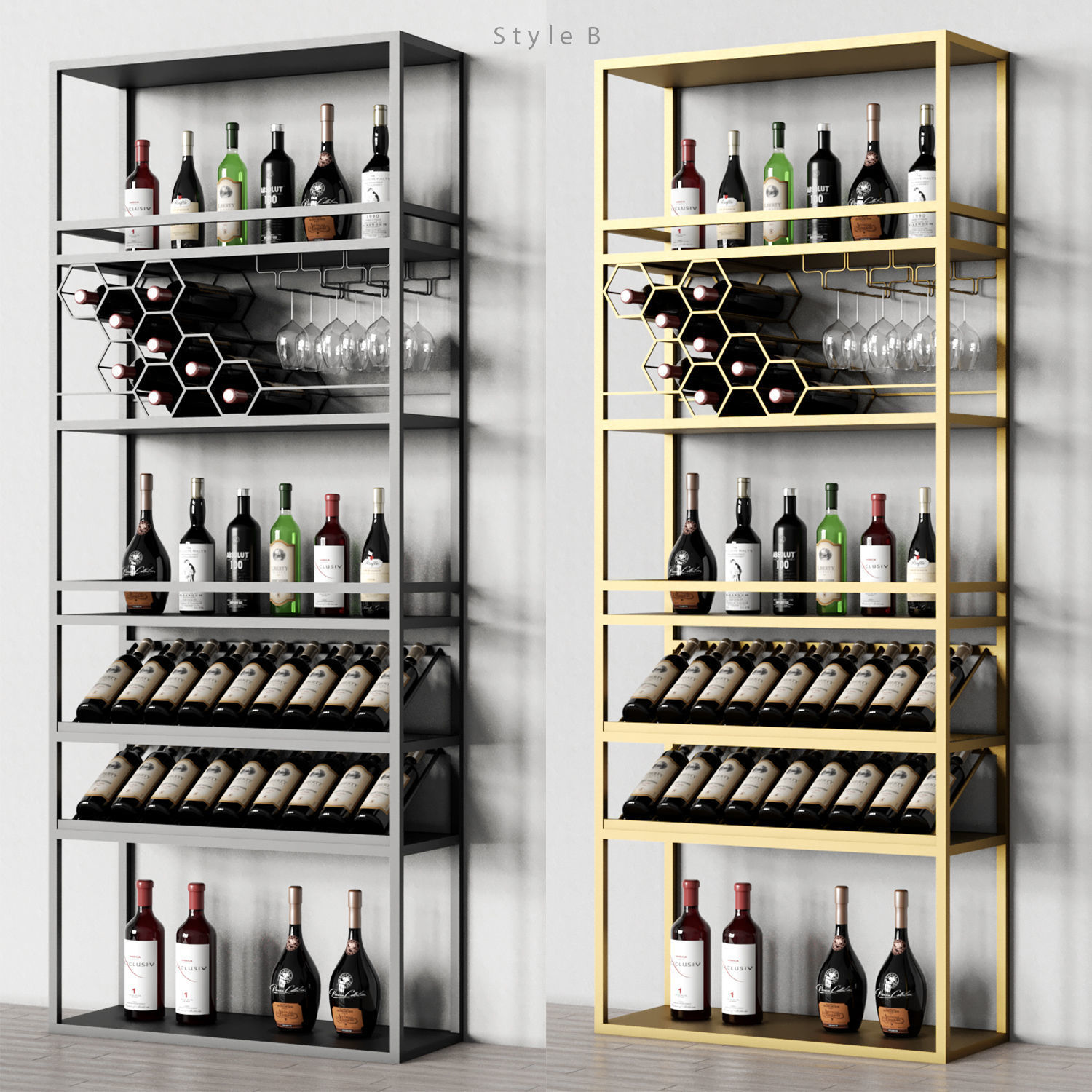 Homary Industrial Rack 04 3D model_1