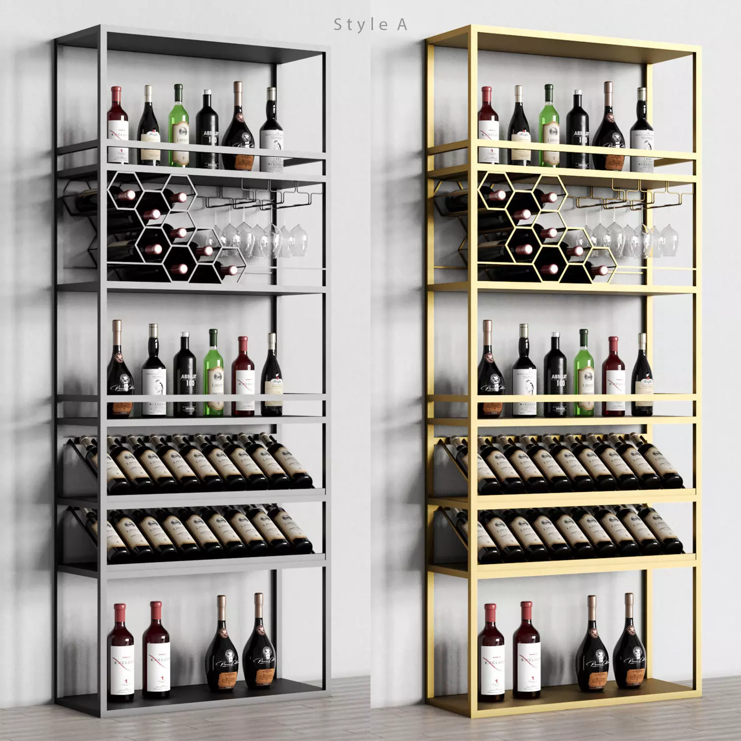 Homary Industrial Rack 04 3D model_0