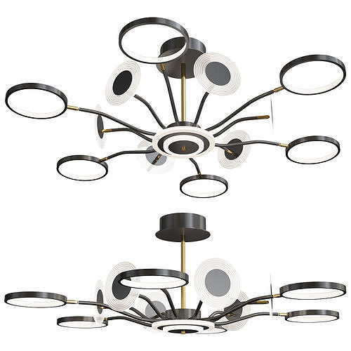 Sputnik Chandelier  Low-poly 3D model